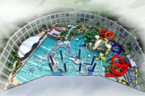 kasus perusahaan terbaru tentang Taman air dalam ruangan untuk hotel