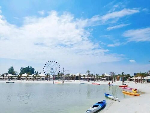 kasus perusahaan terbaru tentang Artificial Lagoon | Crystal-Clear Swimming Lagoon with Beach Entry for Resorts & Hotels | Vison Waterparks