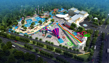Large Holiday Waterpark Project , Indoor Amazing Funny Water Park / Customized water slide