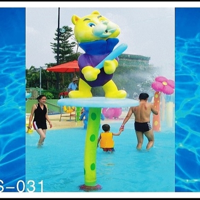 kualitas  Customized Fiberglass Spray Park Equipment, Spray Cat Water Sprayground For Kids Adults pabrik