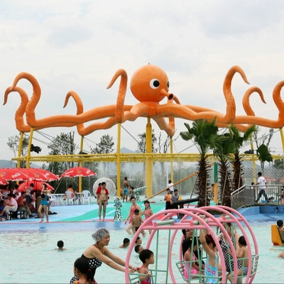 kualitas  Customized 8m Height Octopus Spray  For Aqua Water Playground Equipment pabrik