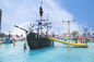Corsair Aqua Play Water Park Equipment / Customized Fiberglass Pirate Ship