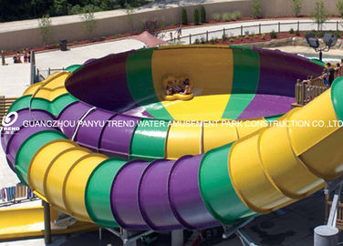 16m Ruang Bowl Water Slide Merah / Kuning Aqua Park Konstruksi