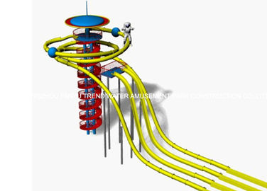 Extraterrestrial Fiberglass super tube Slide Jatuh Bebas Menara Rides (HT-52)