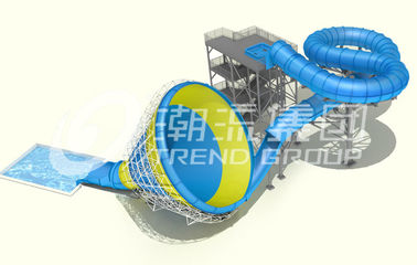 Indoor / Outdoor Komersial Fiberglass Water Slide Park Of Medium Tornado Air naik