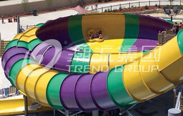 Air Playground Peralatan Fiberglass air Slides / Slide Super Bowl air untuk Theme Park