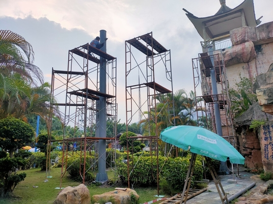 Slide air serat kaca spiral tipe multi lane disesuaikan