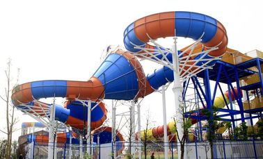 Disesuaikan Slides Water Carbon Steel Structure untuk Adventure Water Park