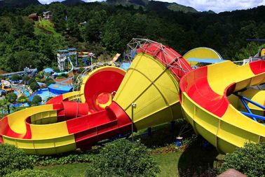 Safety Fiberglass Backward Tantrum Valley Untuk Aqua Park / Industrial Water Slide