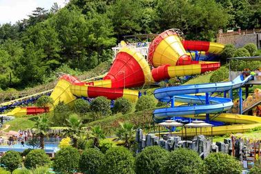 Menarik Slide Aqua Park Peralatan Fiberglass Air Untuk Taman Aqua