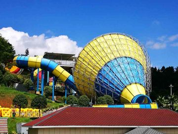Big Fiberglass Tornado Water Slide Untuk Dewasa, 14.6m Ketinggian Platform