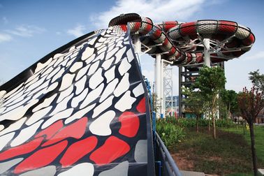 Komersial Fiberglass Water Slides Untuk Kolam Renang 2 Person Capicity