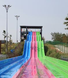 Dewasa Air Plastik Fiberglass Water Slide 120 m³ / h untuk Taman Water Adventure