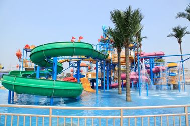 Komersial Medium Water House Aqua Playground Platform Dengan Water Slide untuk Water Park