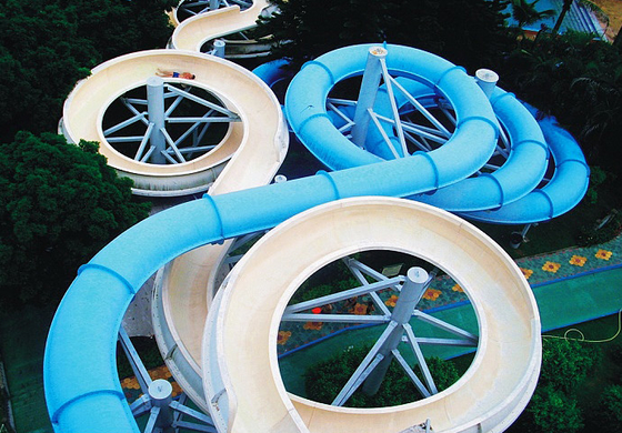 Slide air khusus besar / Peralatan bermain hiburan air untuk keluarga dengan rakit atau tubuh