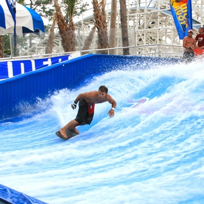 Disesuaikan Warna Flowrider Air naik dua Orang Gunakan Dewan Untuk Water Park