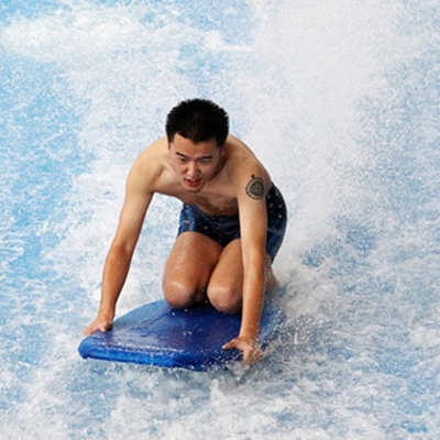 peralatan taman air Flowrider air naik, papan aliran pengendara