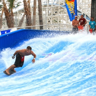 peralatan taman air Flowrider air naik, papan aliran pengendara
