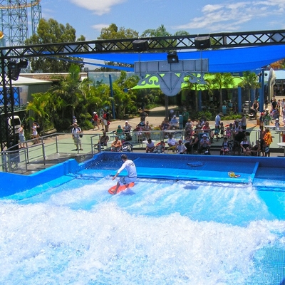Surfing Flowrider Air naik, Extreme Sport Fun Ride for Water Atraksi