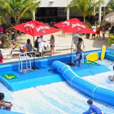 OEM Flowrider Surfing Simulator dengan Pompa Air 65kw dan Soft Strong PVC untuk Taman Air 15.3m*9.3m