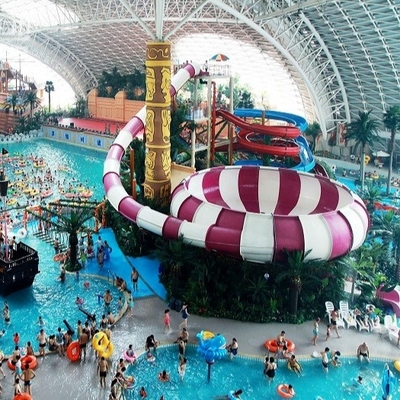 Space Bowl Fiberglass Water Slides Untuk Petualangan Hiburan Taman Air Water Splash Rides