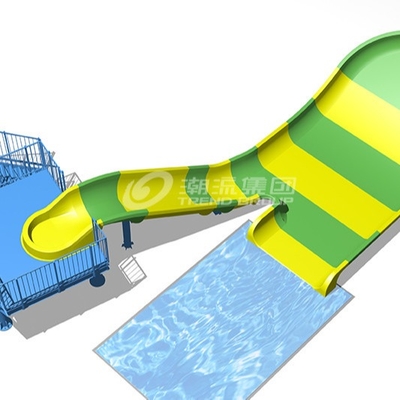 Water Slide Fiberglass Boomerang Kecil Dengan Dua Rider Per Rakit SGS