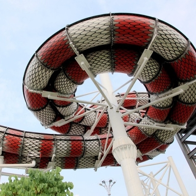 Komersial Fiberglass Water Slides Untuk Kolam Renang 2 Person Capicity