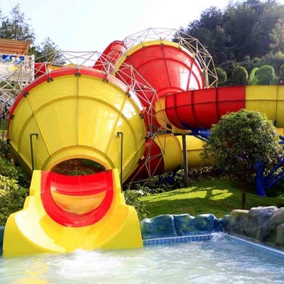 Taman Luar Ruangan Lucu Water Slide Fiberglass Tantrum Valley Untuk 480 Riders Per Jam
