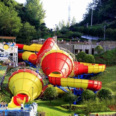 Taman Luar Ruangan Lucu Water Slide Fiberglass Tantrum Valley Untuk 480 Riders Per Jam