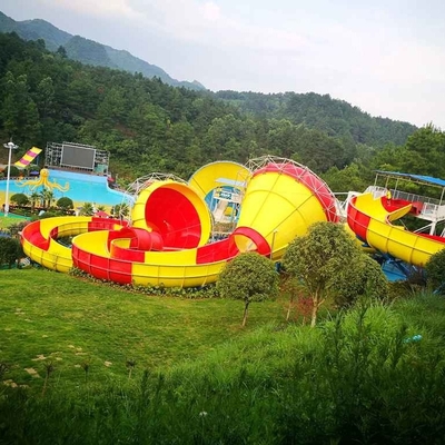 Safety Fiberglass Backward Tantrum Valley Untuk Aqua Park / Industrial Water Slide
