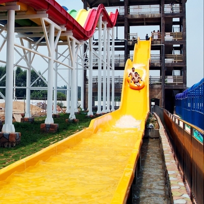 Theme Park Fiberglass Water Slide, Plastik Kustom Gabungan Air rakit Slides untuk Water Park