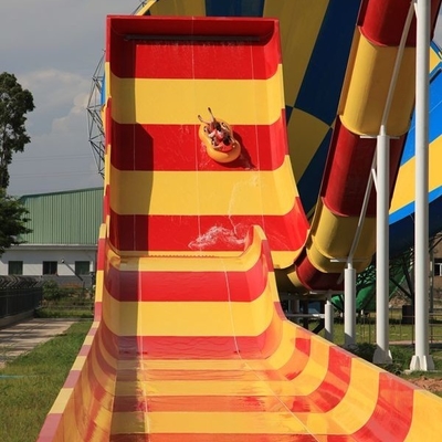 Raksasa Disesuaikan Boomerang Fiberglass Water Slides Outdoor Amusement Water Park