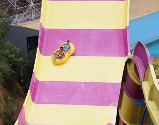 Custom Water Slides, Taman Hiburan Boomerang Aqua Slide Untuk 2 Orang di Gaint Aqua Park