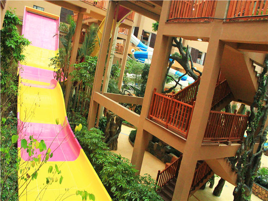Custom Water Slides, Taman Hiburan Boomerang Aqua Slide Untuk 2 Orang di Gaint Aqua Park