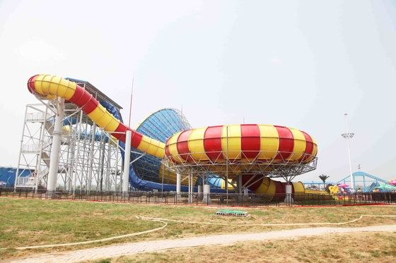 Lucu Indoor Taman Air Theme Park Peralatan Landasan 13.5m, Galvanized Dukungan Baja