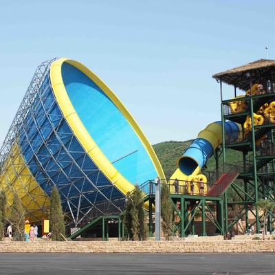 Water Park Peralatan Dewasa air besar Slide 4 Orang Naik