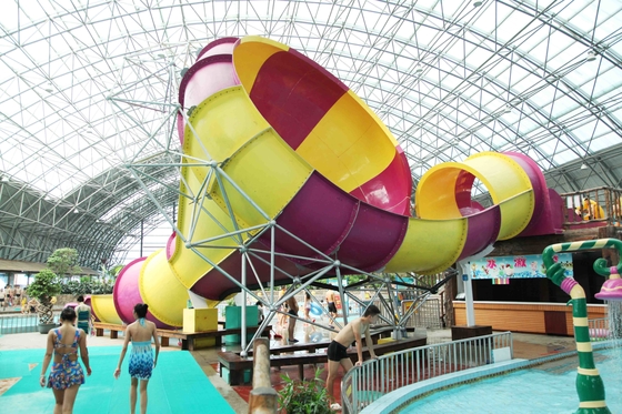 Comercial Fiberglass Indoor Air Putar Slide Kecil / Water Park naik 100m3 / Hr Air