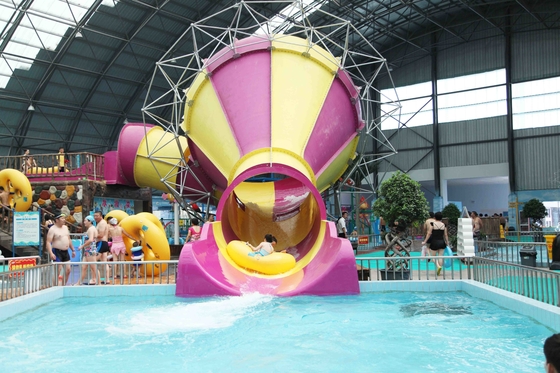 Fiberglass Komersial Keluarga Water Slide Untuk Rumah, 16m Tinggi