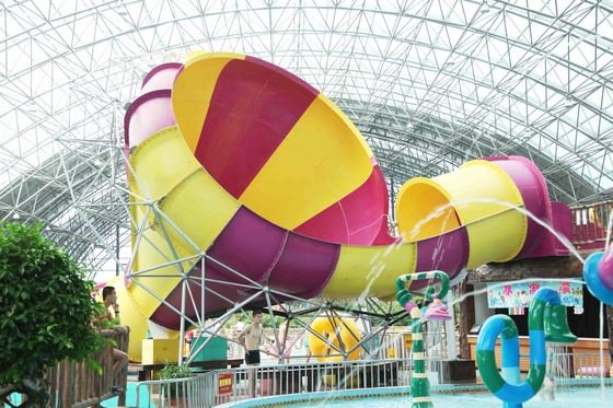 Fiberglass Komersial Keluarga Water Slide Untuk Rumah, 16m Tinggi