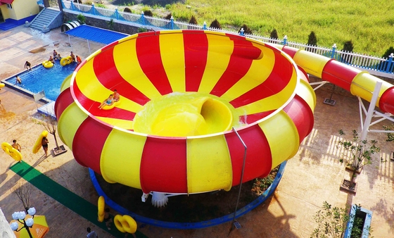 Game Keluarga Fiberglass Water Slides 19m Tinggi Waterpark Super Bowl, 32 * Ruang 53m Lantai untuk Water Park