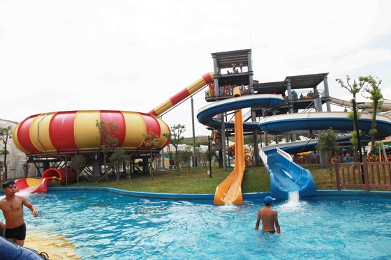 Taman air fiberglass kolam air slide kolam renang untuk taman hiburan