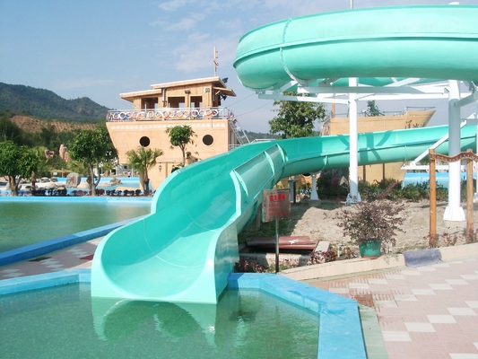 304 Stainless Steel Screw Fiberglass Water Slides 1m Lebar OEM untuk Water Park
