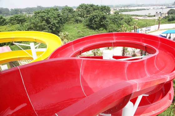 Luar ruangan Kustom Water Slides Fiberglass, Popular Water Park Equipment