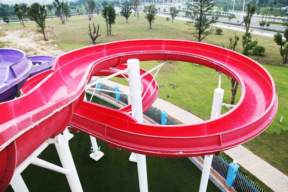 Kustom Water Slides Untuk Big Outdoor Resort Spiral Water Park, ISO-9001