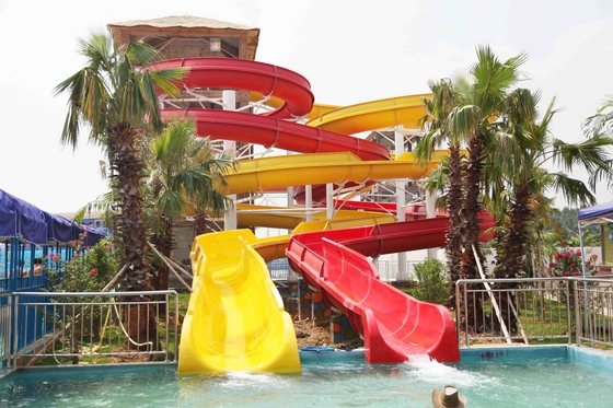 Kustom Water Slides Untuk Big Outdoor Resort Spiral Water Park, ISO-9001
