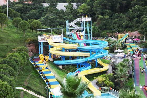 Lucu Kuat Visual Big Water Slide Untuk Big Outdoor Resort Spiral Water Park