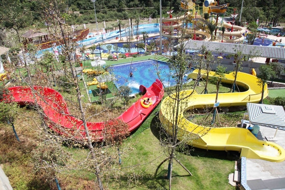 Slide raksasa Water Park Aksesori Fiberglass Air dengan 10.8m Landasan Tinggi untuk Outdoor / Indoor Aqua Park