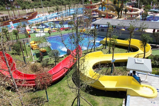 Slide raksasa Water Park Aksesori Fiberglass Air dengan 10.8m Landasan Tinggi untuk Outdoor / Indoor Aqua Park
