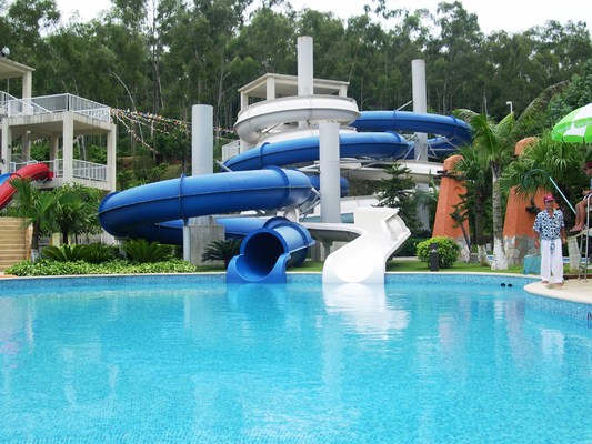 Slide raksasa Water Park Aksesori Fiberglass Air dengan 10.8m Landasan Tinggi untuk Outdoor / Indoor Aqua Park