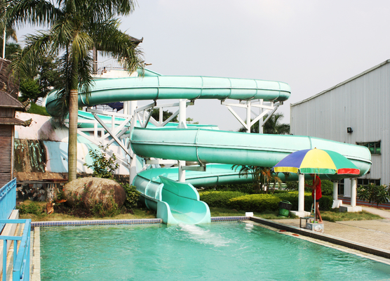 Luar Vison Besar Panjang Water Slides Kustom Dan Landasan Tinggi HT-44